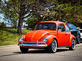 Orange Volkswagen Beetle in Mundelein