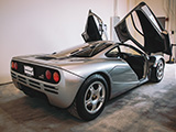 Doors up on Silver McLaren F1