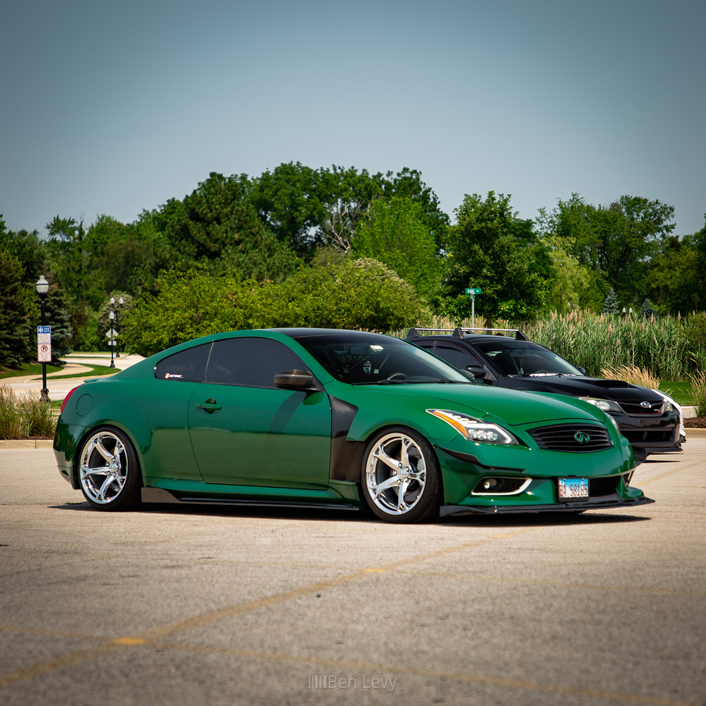 Static Green Infiniti G37 Coupe