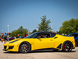 Yellow Lotus Evora GT at Vernon Hills Car Meet