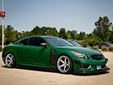 Green Infiniti G37 Coupe at North Suburbs Cars & Coffee