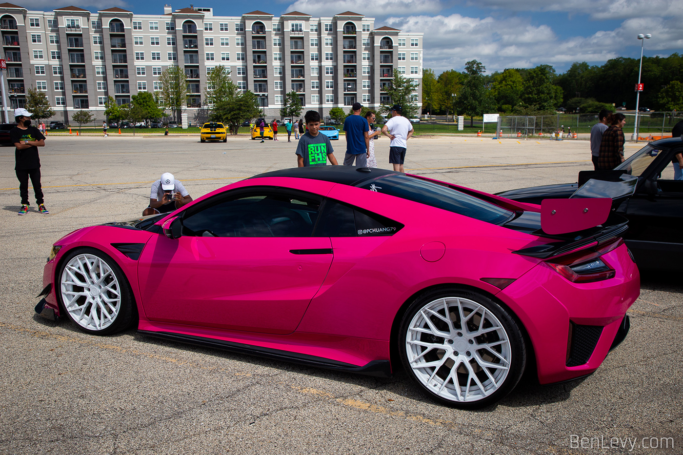 Pink Acura NSX at Cars & Coffee in Vernon Hills