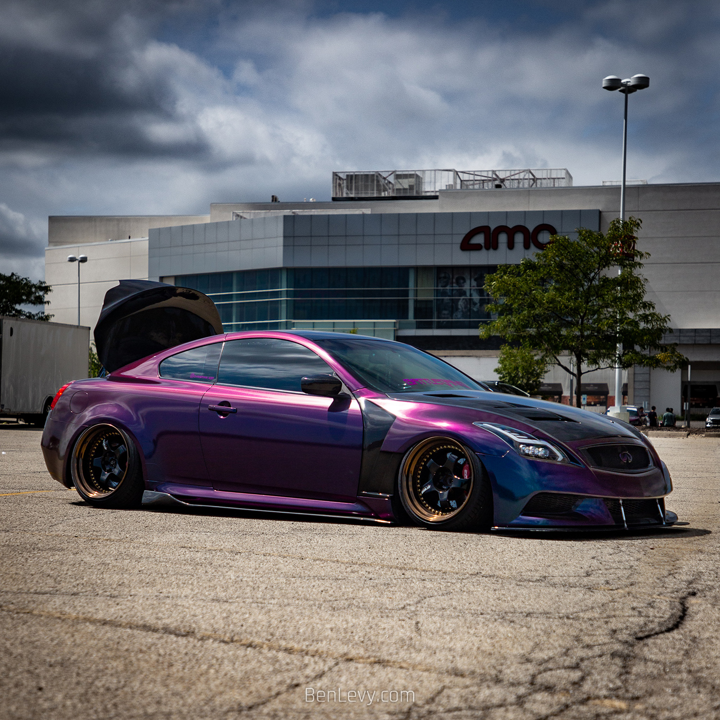 Bagged Infiniti G37 Coupe at North Suburbs Cars & Coffee