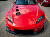 Red S2000 with Fender Vents