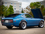 Blue Datsun 240Z with Overfenders