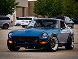Blue Datsun 240Z at North Suburbs Cars & Coffee