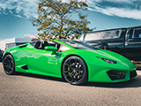 Green Lamborghini Huracán Spyder