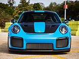 Front of Blue Porsche 991 GT2 RS