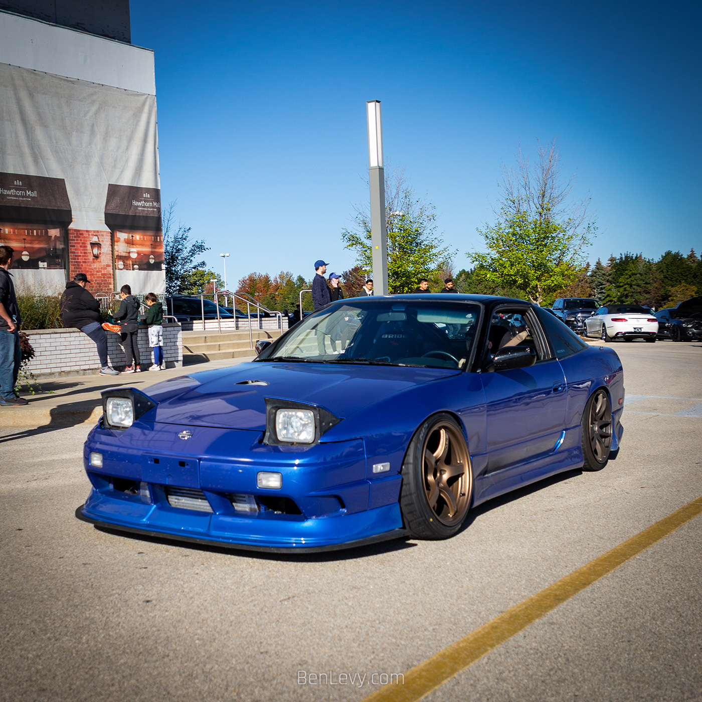 Blue S13 Fastback at North Suburbs Cars & Coffee