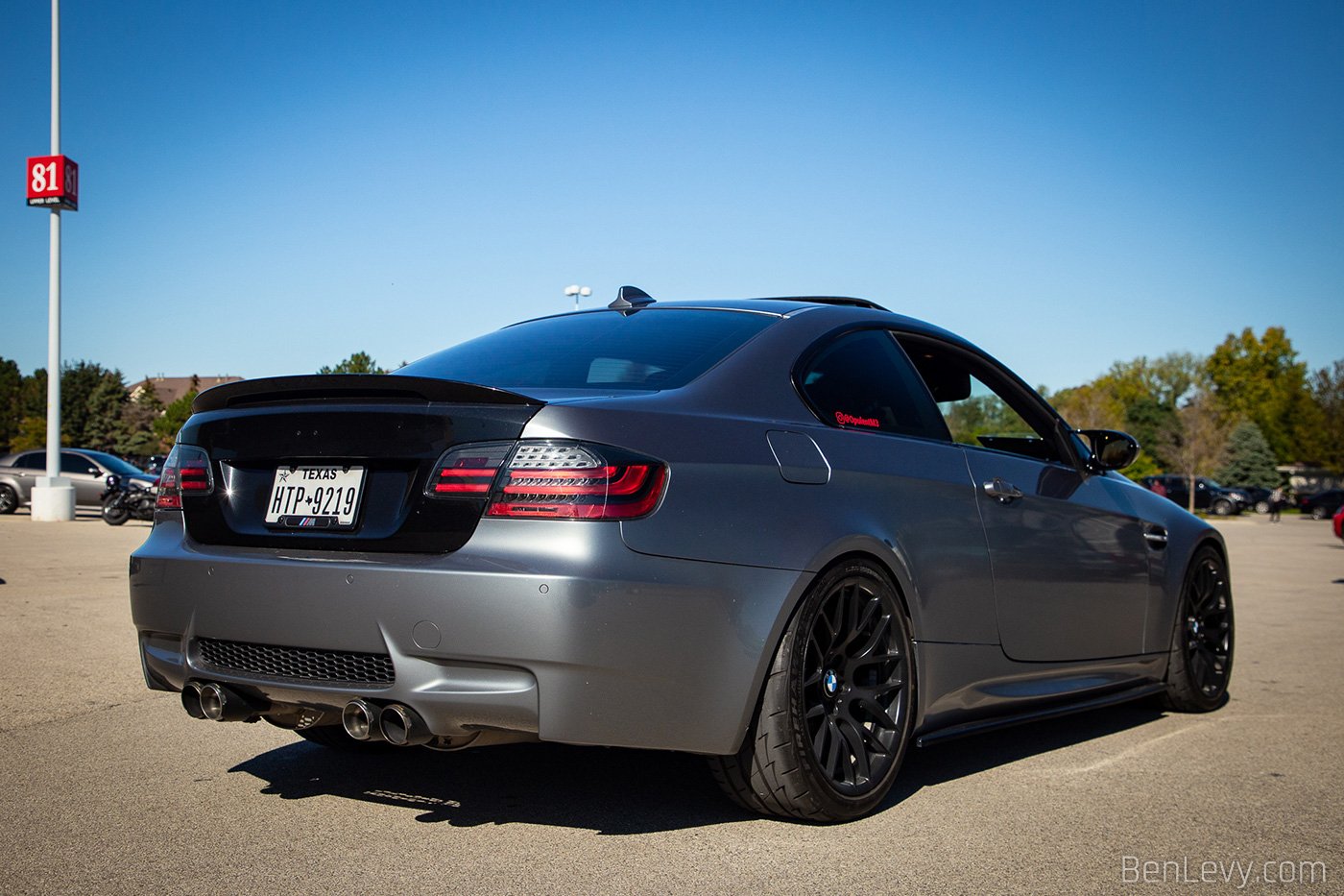 Grey E92 BMW M3 with Black Trunklid