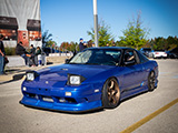 Blue S13 Fastback at North Suburbs Cars & Coffee