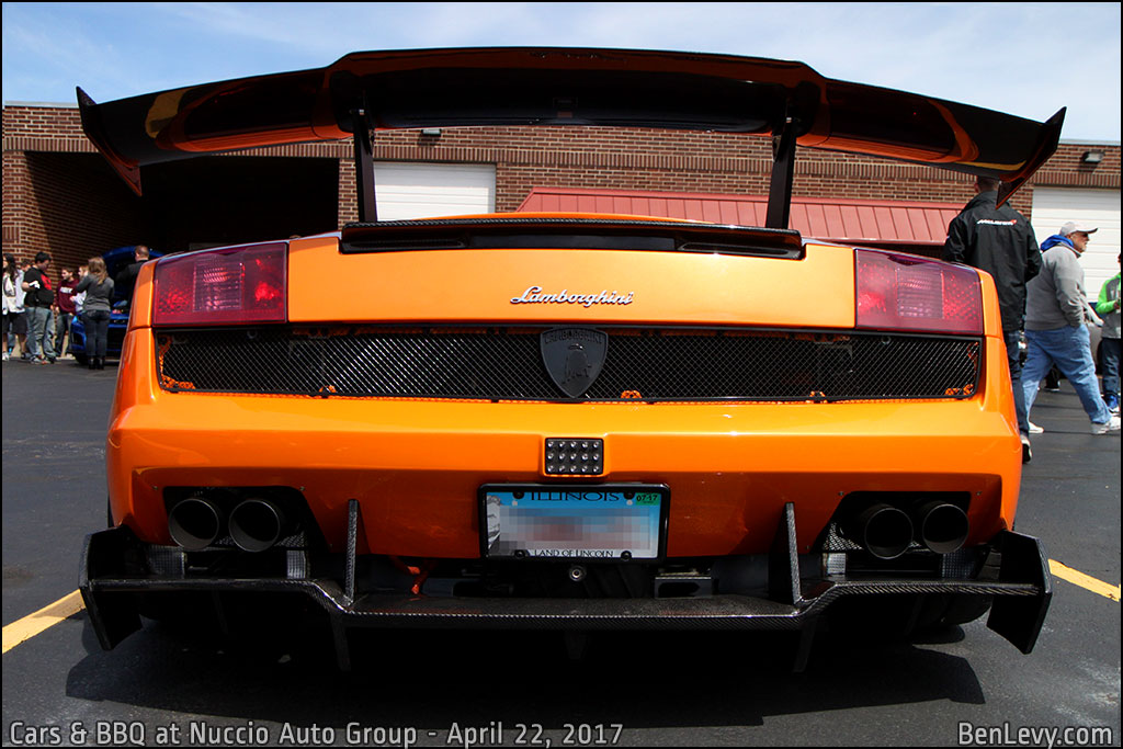 Orange Lamborghini Gallardo LP570-4 Superleggera with tail