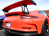 Rear spoiler on a 991.1 GT3 RS