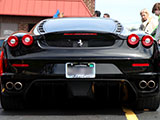 Rear of a black Ferrari F430