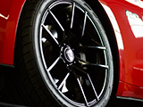 Black 20 inch Wheel on Red S550 Mustang GT