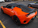 Orange Lotus Evora GT with Carbon Fiber