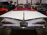 The Long Trunklid of a 1959 Chevrolet Impala Convertible