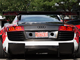 Carbon fiber bits on the rear of an Audi R8