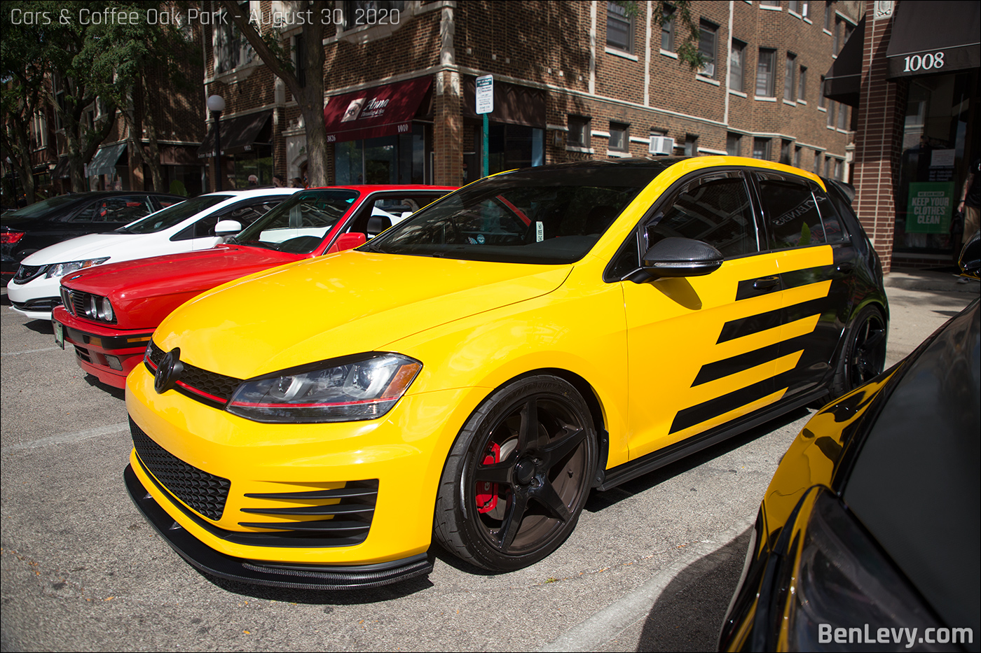 Yellow and Black Volkswagen GTI