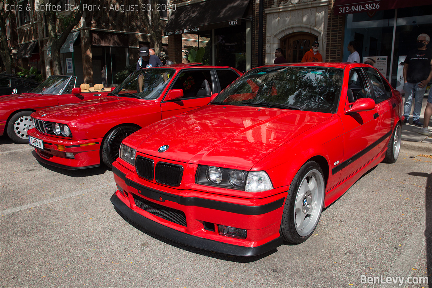 Red E30 and E36 BMW M3