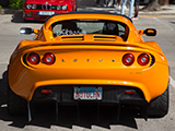 Rear of Orange Lotus Elise