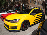 Yellow and Black Volkswagen GTI