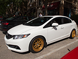 Civic Si with F1R F21 Machined Gold Wheels