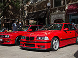 Red BMW M3s