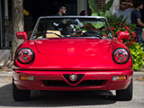 Alfa Romeo Spider Veloce with custom headlights