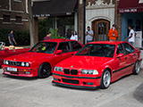 Red BMW M3s are Oak Park Cars & Coffee