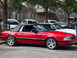 Red Ford Mustang 5.0 convertible