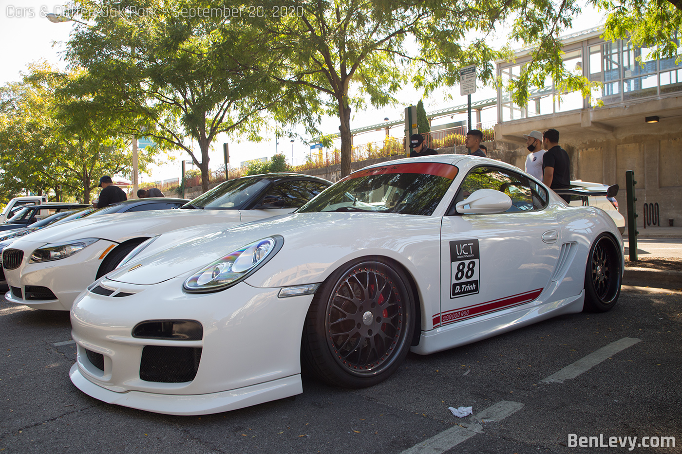 Bagged White Porsche Cayman S