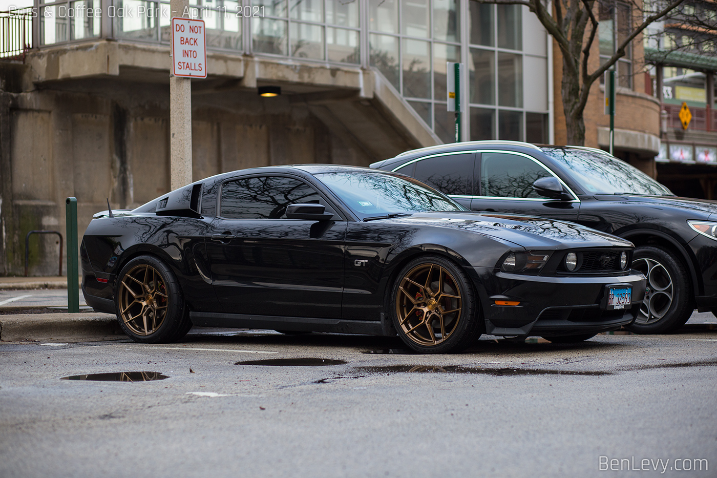 Black S197 Mustang GT on bronze wheels