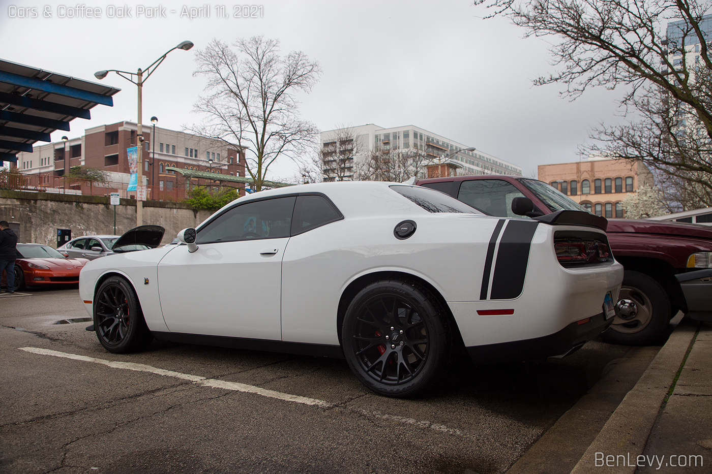 White Dodge Challenger SRT8 Super Bee