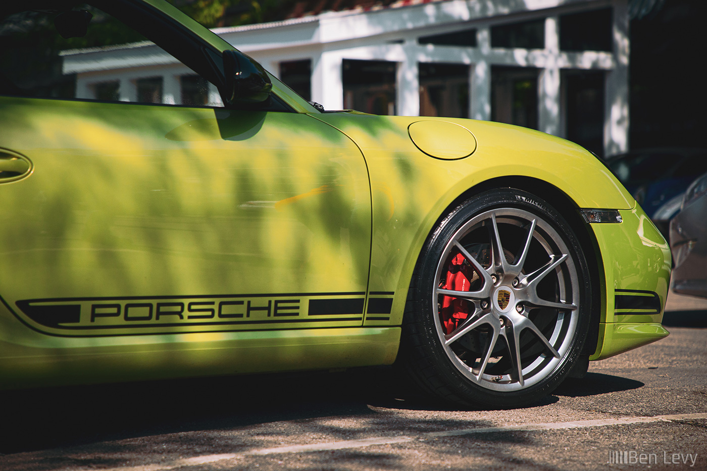 Porsche Decal on the Door of a Cayman R