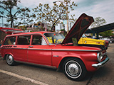 Red Chevy Lakewood Station Wagon at Oak Park Car Meet