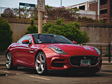 Red Jaguar F-Type R at a Cars & Coffee