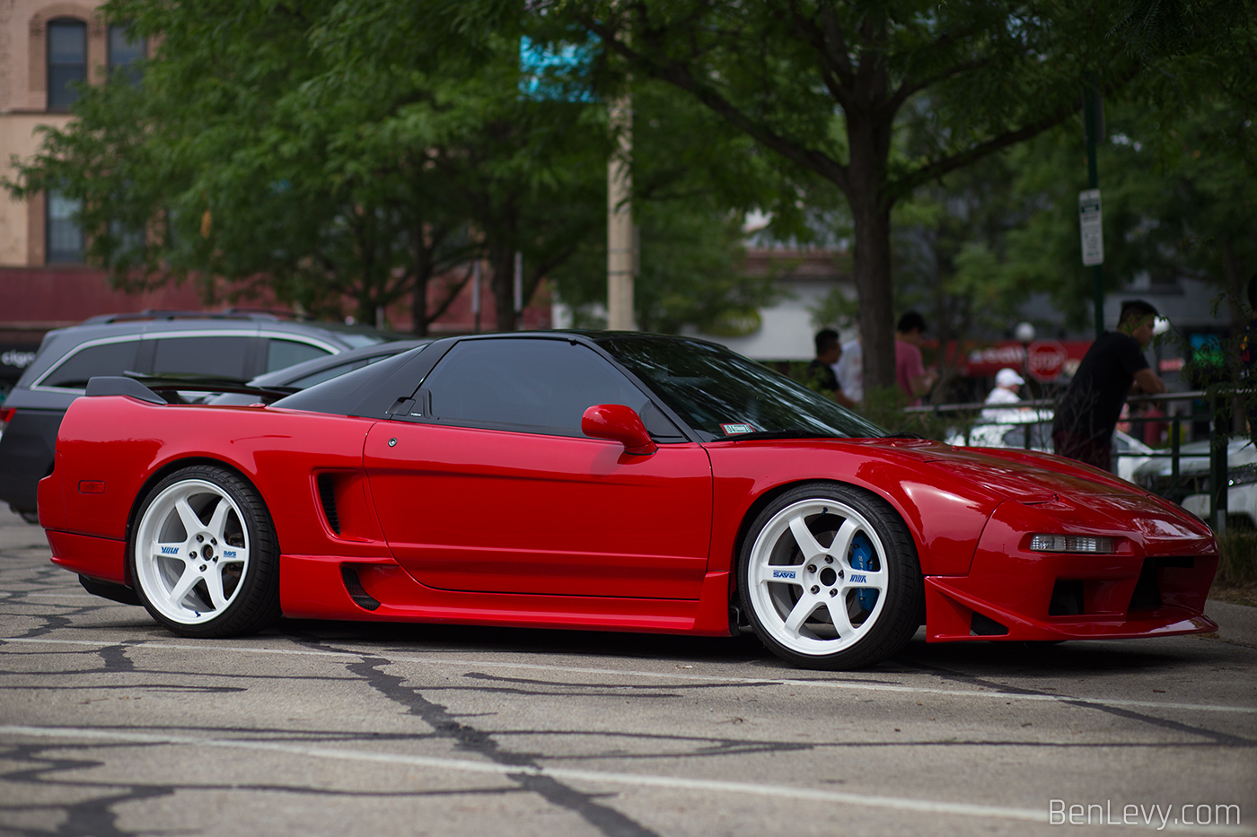 Red Acura NSX on TE37s - BenLevy.com