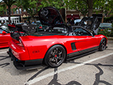 Red Acura NSX with lots of carbon fiber