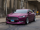 Ford Fusion wrapped in purple