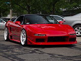 Red Acura NSX with bodykit
