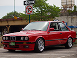 Red BMW 325i at Cars & Coffee