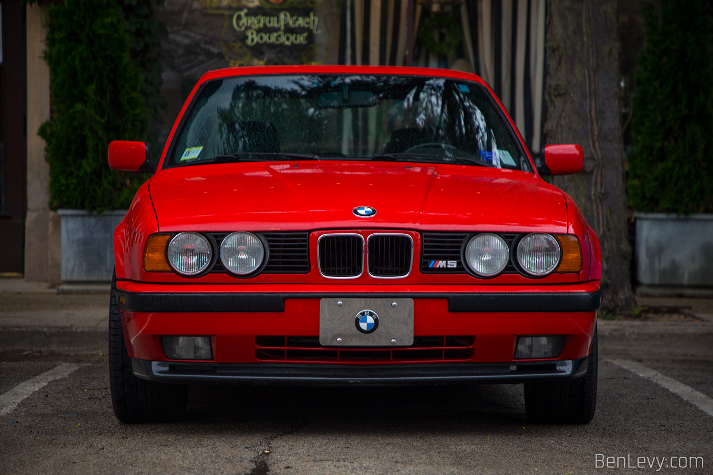 Front of Red E34 BMW M5