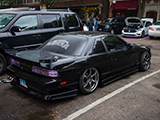 Purple Taillights on Black 240SX Coupe