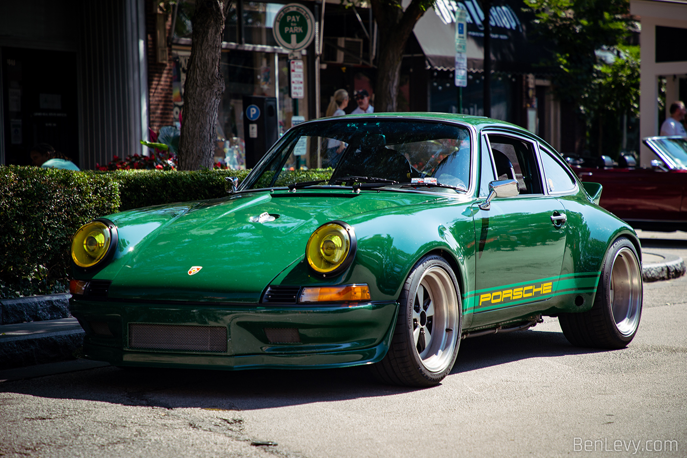 Irish Green Porsche 911 at Cars & Coffee Oak Park
