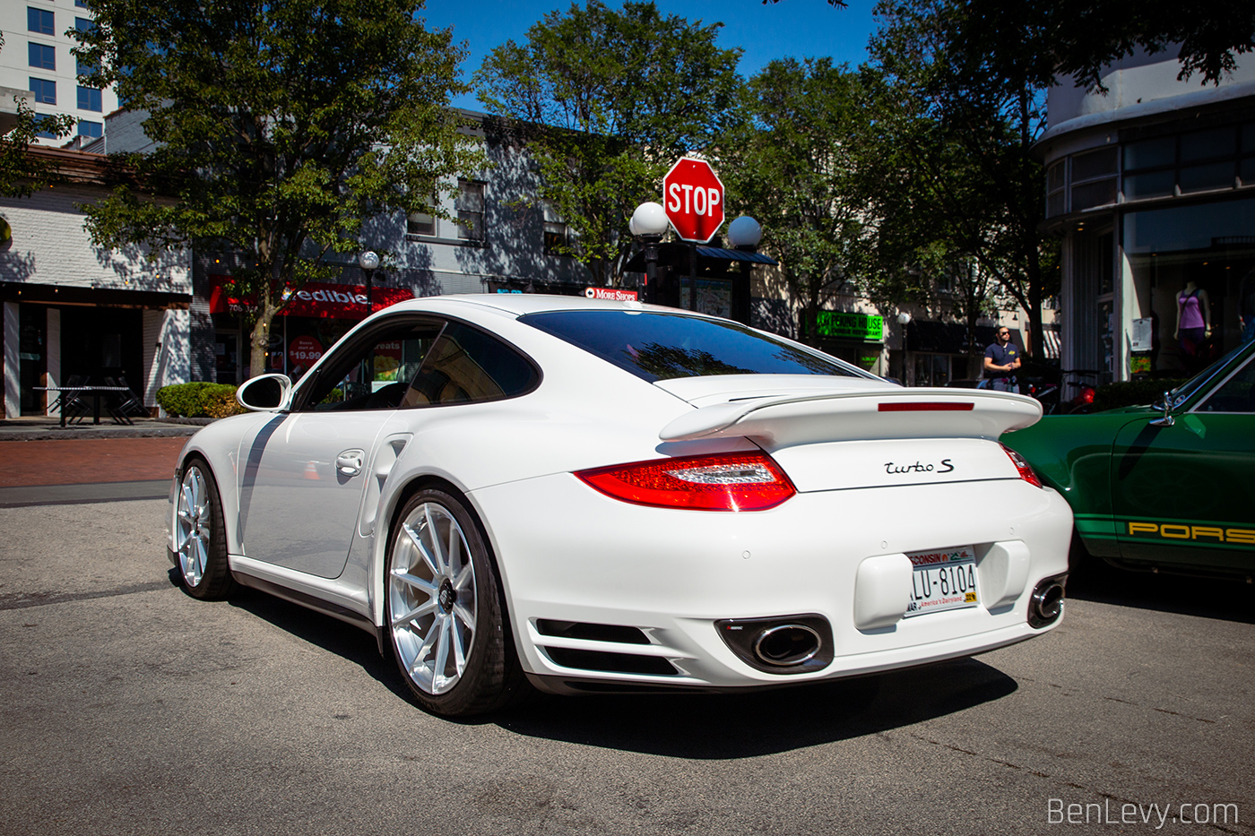 White 997 Porsche Turbo S