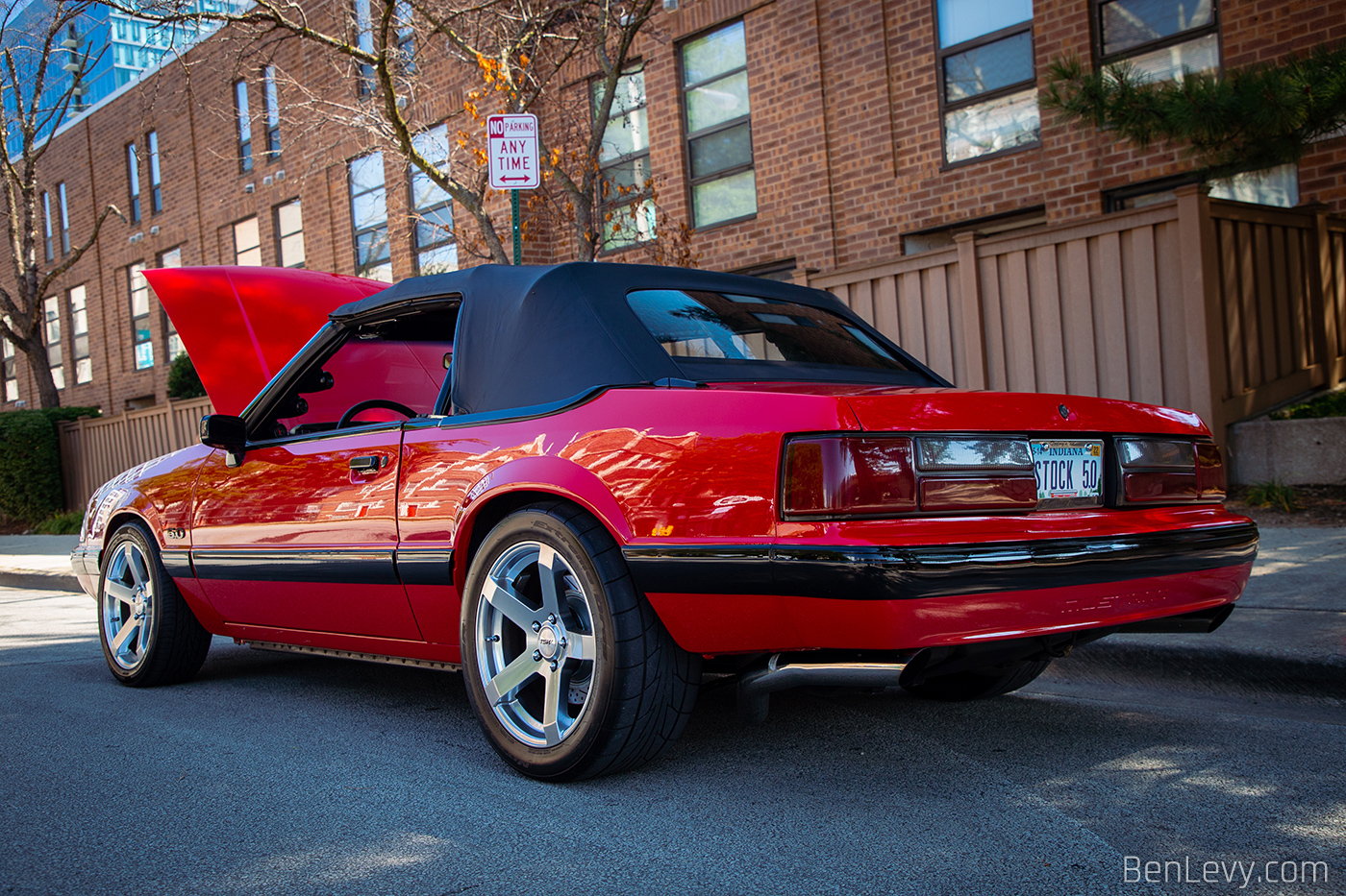 Red Ford Mustang Convertible