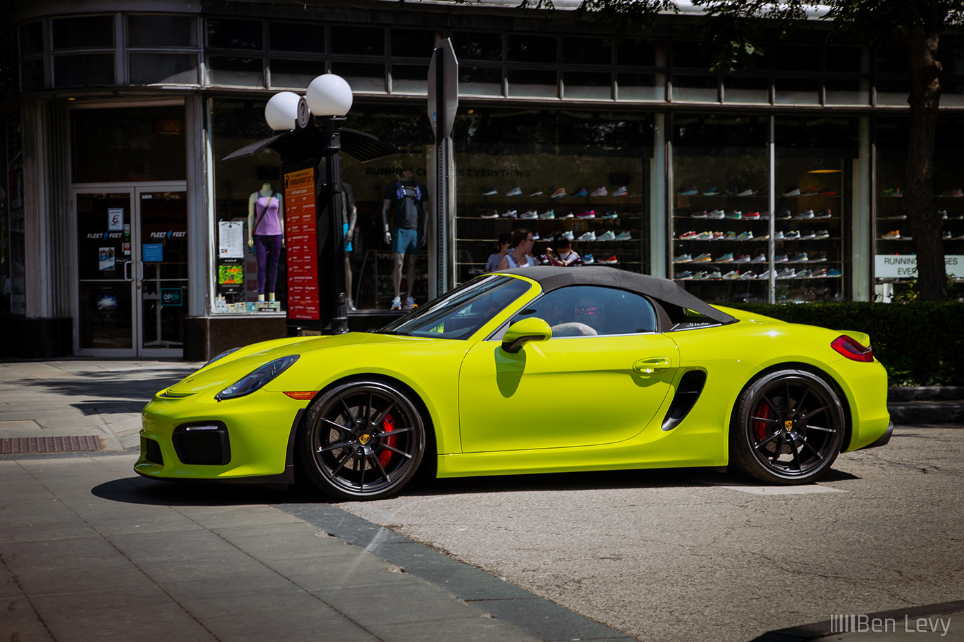 Neon Green Porsche 987 Spyder