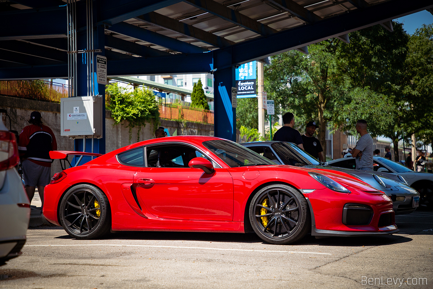 Red Porsche Cayman GT4