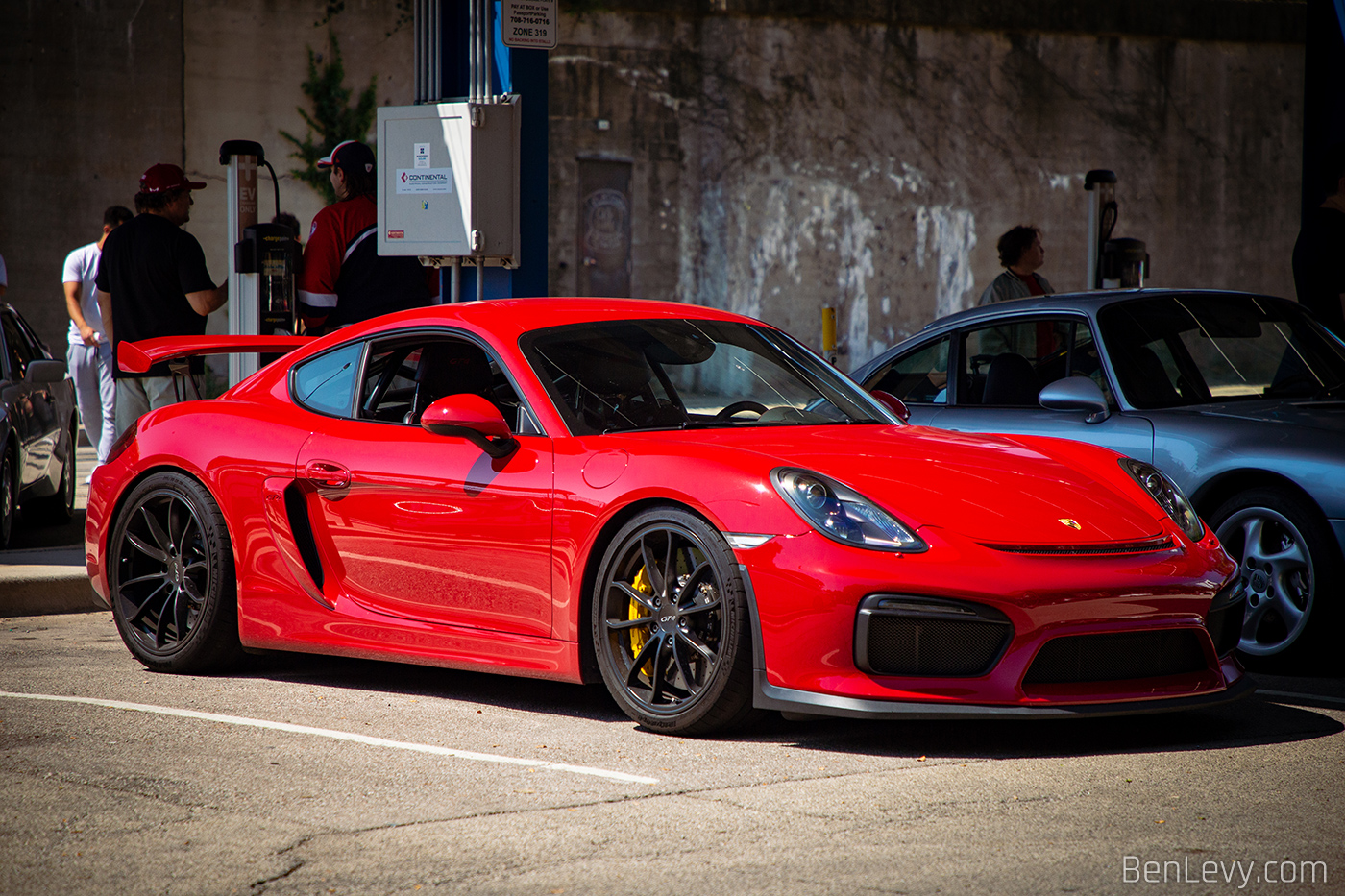 Red Porsche 718 Cayman GT4